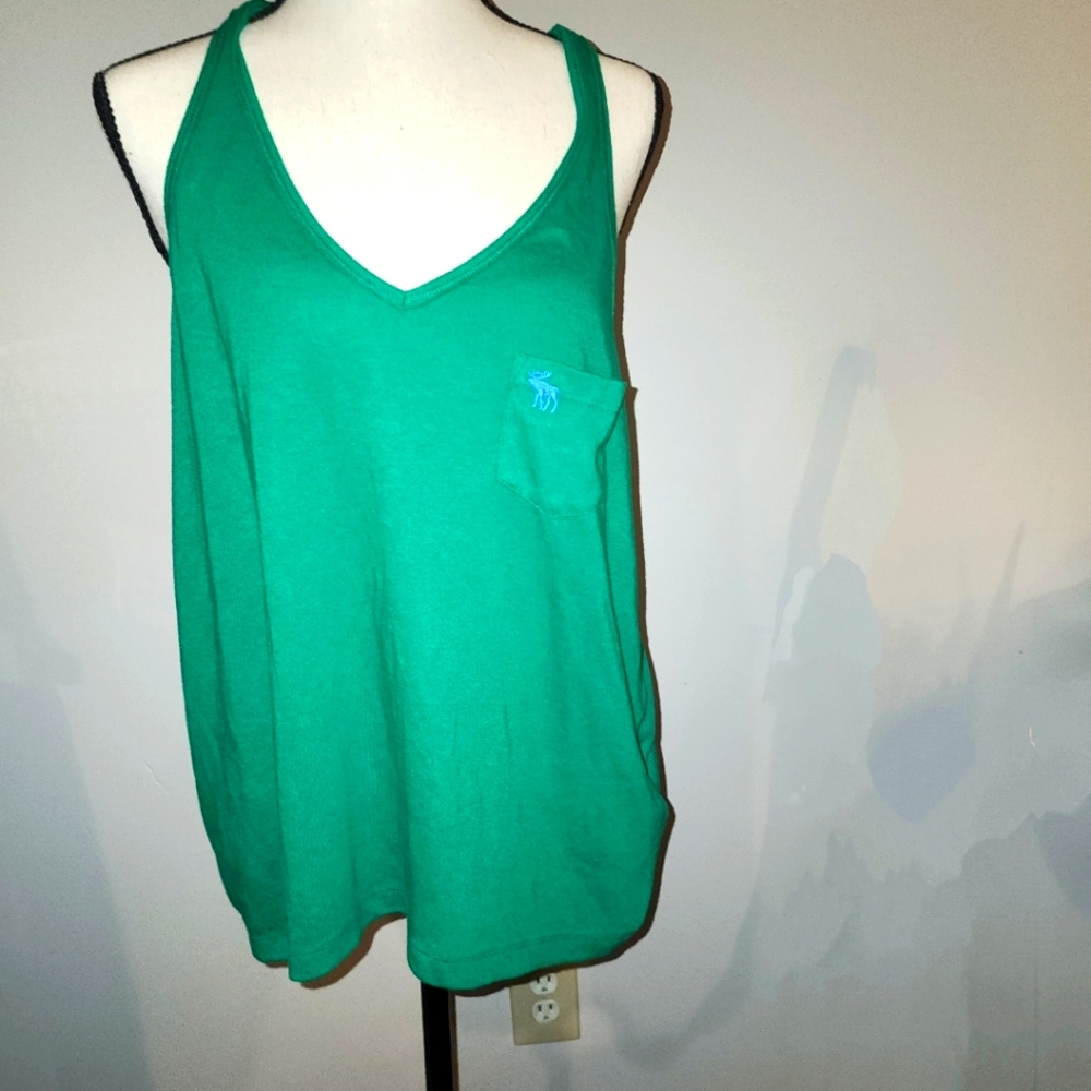 Abrocrombi & Fitch Green Women's Tank Top With Pocket L